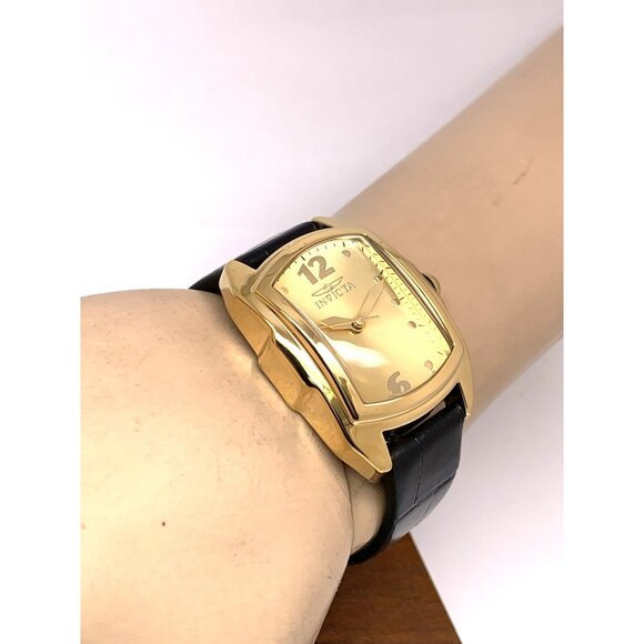 Invicta Women\'s Watch 35349 Lupah Quartz Special Edition Gold Black Leather Band main image 5